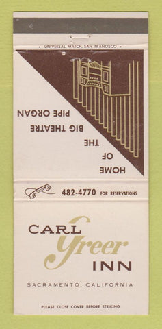 Matchbook Cover - Carl Greer Inn Sacramento CA 30 Strike