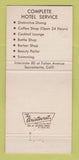Matchbook Cover - Carl Greer Inn Sacramento CA 30 Strike