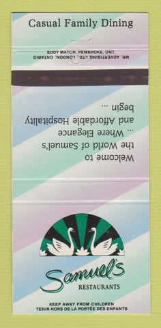 Matchbook Cover - Samuel's Restaurants  30 Strike
