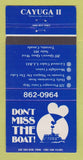 Matchbook Cover - Cayuga II Cruise Ship Toronto ON 30 Strike