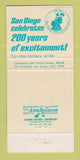 Matchbook Cover - San Diego CA Tourism 1969 200th 30 Strike