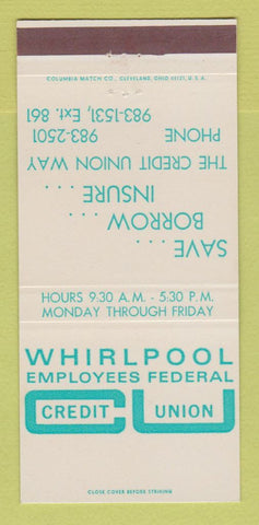 Matchbook Cover - Whirlpool Employees Credit Union  30 Strike