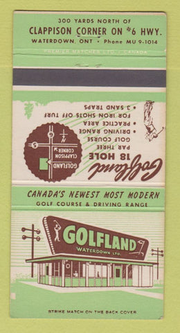 Matchbook Cover - Golfland golf Waterdown ON 30 Strike