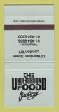 Matchbook Cover - Underground Food Factory London UK 30 Strike