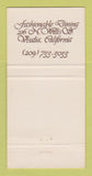Matchbook Cover - Vintage Press Restaurant Visalia CA 30 Strike