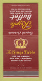 Matchbook Cover - Royale Buffet Mountain View CA Kings Table San Jose 30 Strike