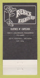 Matchbook Cover - Reva's Fashion's Clothes Pasadena Arcadia CA 30 Strike