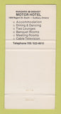 Matchbook Cover - Mandarin Embassy Motor Hotel Sudbury ON 30 Strike
