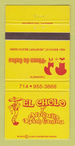Matchbook Cover - El Cholo Restaurants Los Aneles La Habra Orange CA 30 Strike