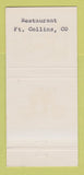 Matchbook Cover - Out of Bounds Fort Collins Colorado 30 Strike
