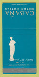 Matchbook Cover - Cabana Motor Hotels Palo Alto CA 30 Strike