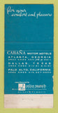 Matchbook Cover - Cabana Motor Hotels Palo Alto CA 30 Strike