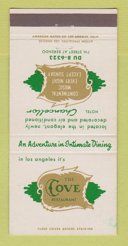 Matchbook Cover - Cove Restaurant Los Angeles CA 30 Strike