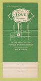 Matchbook Cover - Cove Restaurant Los Angeles CA 30 Strike