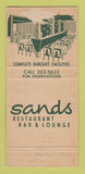 Matchbook Cover - Sands Cafe Restaurant Rock Springs WY 30 Strike