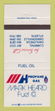 Matchbook Cover - Mark Heard Fuel Propane gas Cummings Dahlonega GA 30 Strike