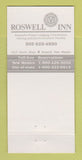 Matchbook Cover - Roswell Inn NM  30 Strike