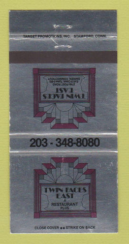 Matchbook Cover - Twin Faces East Restaurant Darien CT 30 Strike