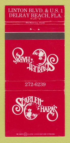 Matchbook Cover - Scarlett O'Hara's Delray Beach CA 30 Strike