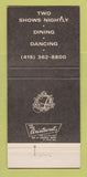 Matchbook Cover - Fairmont Hotel San Francisco CA Venetian Room 30 Strike