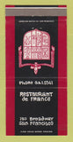 Matchbook Cover - Restaurant ae France San Francisco CA 30 Strike