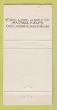 Matchbook Cover - Maggie McFly's Saloon Santa Barbara CA 30 Strike