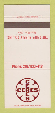 Matchbook Cover - Ceres Supply Massillon OH 30 Strike