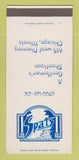 Matchbook Cover - Spats Men's Shoes Chicago IL 30 Strike