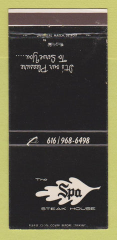 Matchbook Cover - Spa Steak House Battle Creek MI 30 Strike