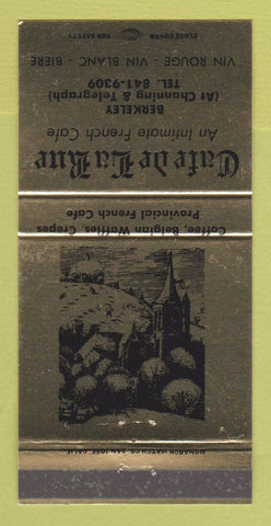 Matchbook Cover - Cafe de La Rue Berkeley CA 30 Strike