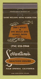 Matchbook Cover - Sorrentino's Seafood House Palm Springs CA 30 Strike