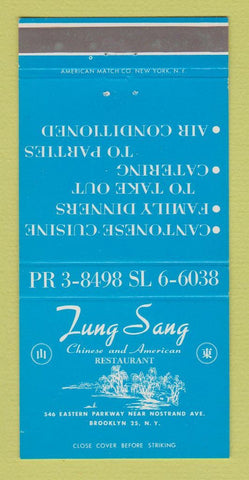 Matchbook Cover - Lung Sang Chinese Restaurant Brooklyn NY 30 Strike