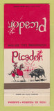 Matchbook Cover - Picador Restaurant Gardena CA  30 Strike