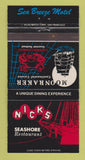 Matchbook Cover Nicks Seashore Restaurant Sea Breeze Motel Pacifica CA 30 Strike