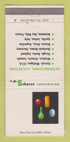 Matchbook Cover - RP Scherer Corp Detroit MI 30 Strike