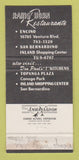 Matchbook Cover - Don Paul's Rams Horn Football San Bernardino CA WEAR 30 Strike