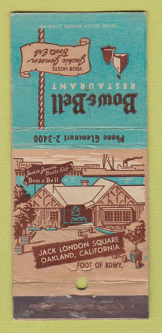 Matchbook Cover - Bow & Bell Restaurant Oakland CA WEAR 30 Stick