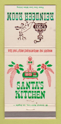 Matchbook Cover - Santa's Kitchen Restaurant Santa Barbara CA WEAR 30 Strike