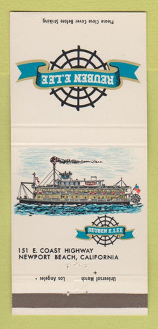 Matchbook Cover - Reuben Lee Newport Beach CA 30 Strike