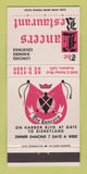 Matchbook Cover - Lancers Restaurant Anaheim CA 30 Strike