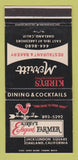 Matchbook Cover - Kirby's Elegant Farmer Restaurant Oakland CA 30 Strike