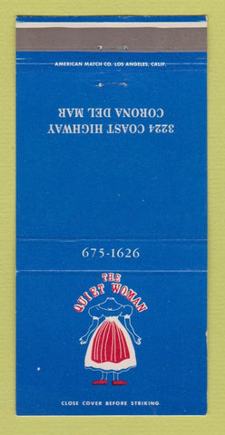 Matchbook Cover - The Quiet Woman Corona Del Mar CA girlie 30 Strike