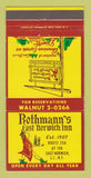 Matchbook Cover - Rothmann's East Norwich Inn LI NY 30 Strike