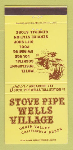 Matchbook Cover - Stove Pipe Wells Village Death Valley CA 30 Strike