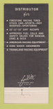 Matchbook Cover - Firestone Tires Gene White Atlanta GA Charlotte WEAR 30 Strike