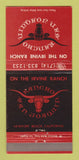 Matchbook Cover - Rancho San Joaquin Newport Beach CA  30 Strike