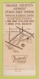 Matchbook Cover - Rancho San Joaquin Newport Beach CA  30 Strike