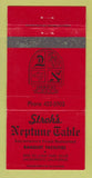 Matchbook Cover - Stroh's Teptune Table Sacramento CA 30 Strike