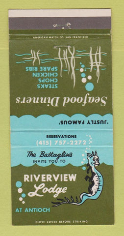 Matchbook Cover - Riverview Lodge Antioch CA 30 Strike