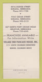 Matchbook Cover - Village Inn Pancake House Omaha NE Bellevue 30 Strike